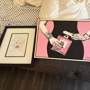 Hobby Lobby Pink and Black Fashion Art Set